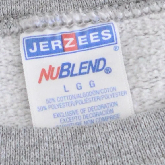 Vintage 90s Jerzees Gray Madeira  Beach Florida Crew Neck Sweater Large - Picture 8 of 9